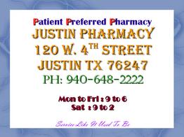 justin pharmacy contact vcard
