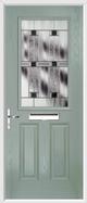 2 Panel 1 Square Composite Door aspen glass