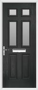 2 Panel 4 Square Composite Door obscure glass