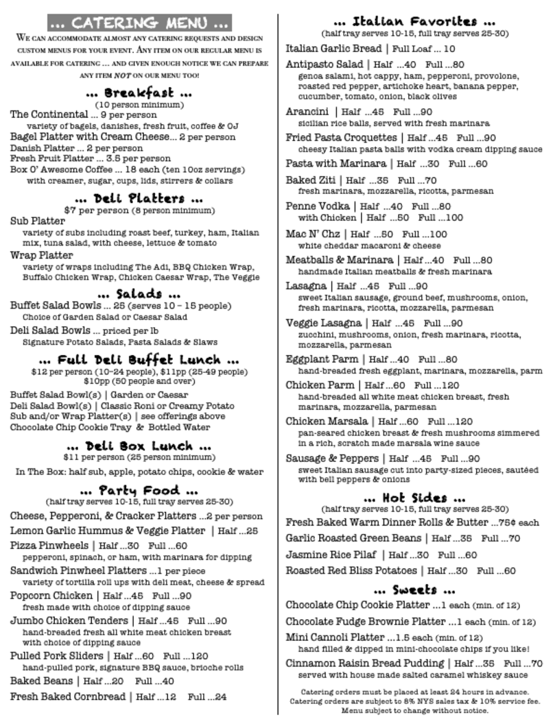 Menus