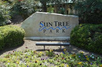Photograph of Sun Tree Park sign
