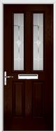 2 Panel 2 Square Composite Door sandblast glass