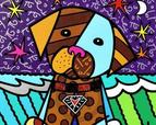 Romero Britto Midnight Dog