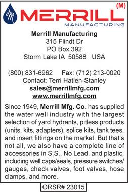 Merrill Manufacturing, Water Well Accessories