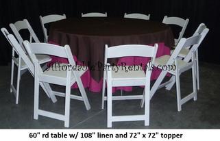 rental table rental chair rental linen