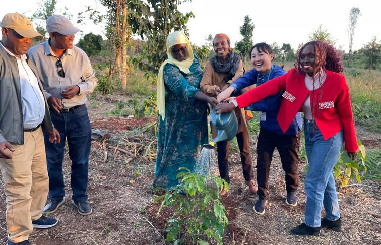 A picture of the delegation during the Karura forest ceremonial tree planting