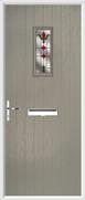 Cottage Rectangle Composite Door fleur-de-lys glass