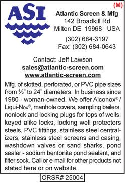 Atlantic Screen & Manufacturing, Well Screens