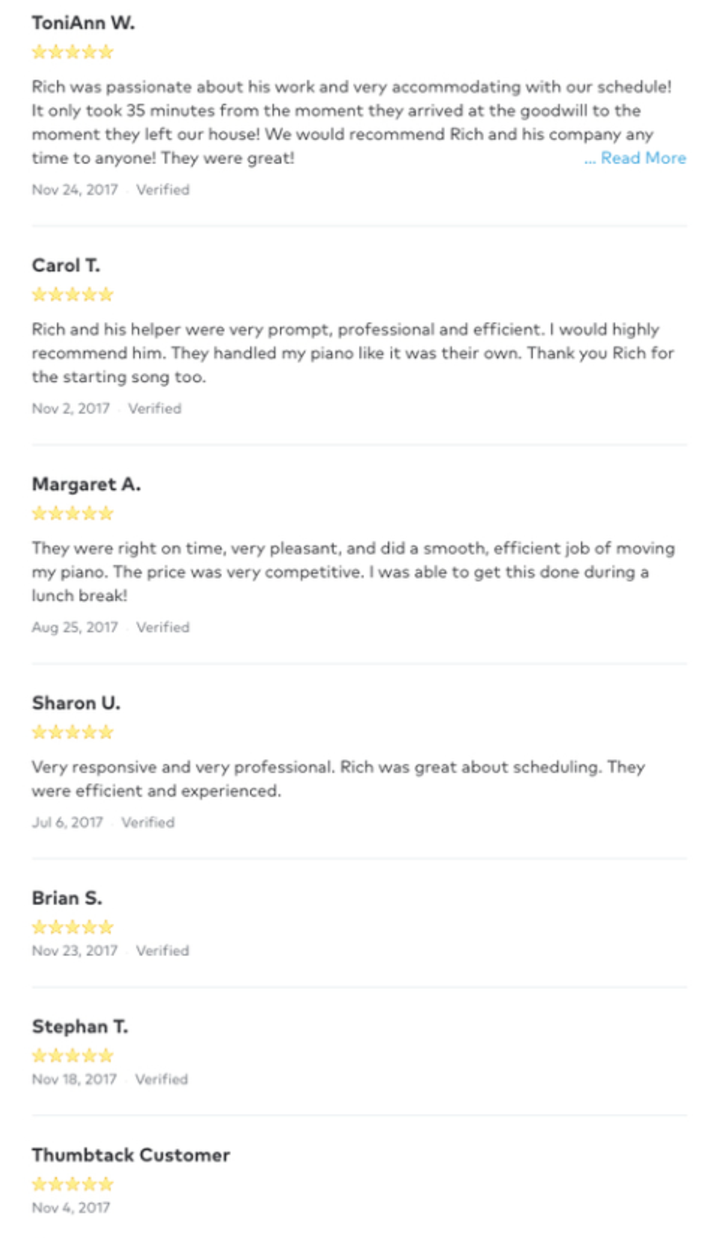 Moving Reviews