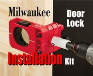 How to install bolt locks with the Milwaukee Door Lock installation kit. www.DIYeasycrafts.com