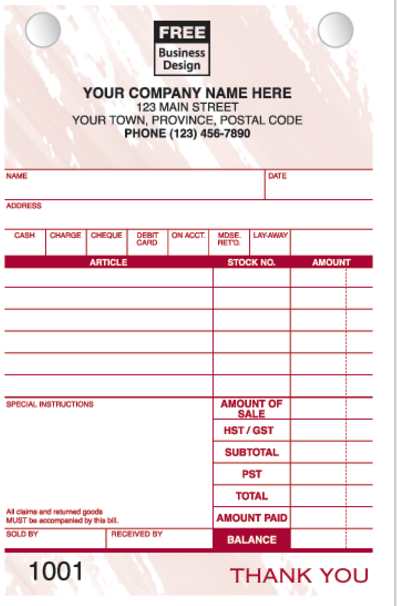 Blue ink logo on 17 line Register Sample form image