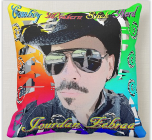 Cowboy Western Nerd Famous MixTape Pillow 16"x16"