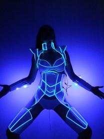 Kinky Alien Fashion LED Futuristic Technology Cosplay Set