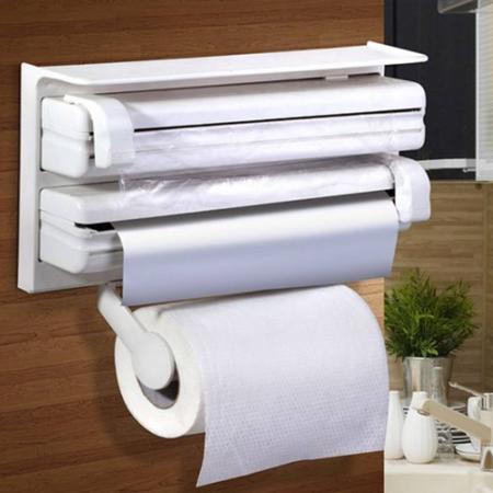 Triple Paper Tissue Dispenser For Kitchen Roll Aluminum Foil Cling at Lowest Price in Pakistan