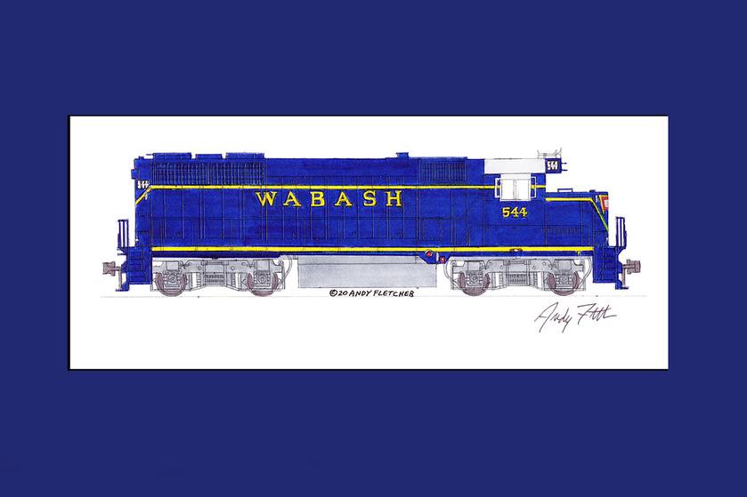 Wabash Freight Train magnet 6 magnets by Andy Fletcher 