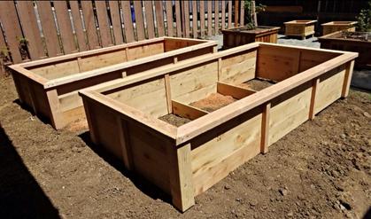 above ground garden, cedar planters, cedar planter,