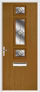 3 Square Strip Composite Door fusion glass