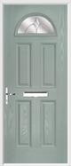 4 Panel 1 Arch Composite Door jewel white