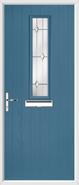 1 Square Composite Door regal opal glass