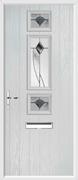 3 Square Strip Composite Door monza glass