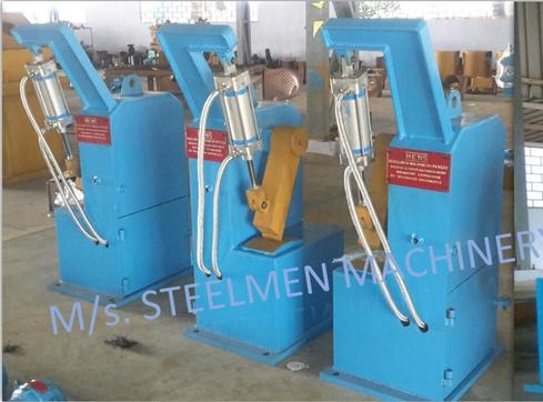 Y-TABLE FOR ROLLING MILLS, OIL LUBRICATION SYSTEM (Capacity - 50 LPM to 300 LPM), AUTOMATIC BUNDLING MACHINE, Hot Billet Shear, Billet Charging Grate, Flywheel, Gear Boxes, Mill Stands, Shearing Machines, Conveyor Rolls, Spindle Carrier, Pinch Rolls, Tilting Tables, Twin Channel, TMT Quenching System, Tail Breaker Pinch Rolls, Oil Lubrication System, Guide Box & Twist Pipes Mechanical Pusher, Mill Accessories, TMT Chain Transfer System, Recuperators, Cooling Tower, gear coupling, universal spindles, steel rolling mill, rolling mill items, steel plant machineries, steel plants, CCM, Continuous casting machine, steel melting, steel makers, leju Thomas, 9310524787, Gear boxes, Pinion stands, Rolling mill Stands on Fiber& bearings, Roller tables, Tilting tables, Y tables, Guide boxes, Chocks, Couplings, Spindles, Rotary shears, Flying shears, Cantilever type pinch Rolls, Tail Breaker pinch Rolls, Quenching Systems (for 8-16 mm, 16-25 mm, & 25-32 mm), Twin channel, Hot Rolling Mills, Shears, Automatic Cooling Bed, Quenching Boxes, Twin Channel Machine, Mill Stands, Cold Rolling Mills, Gear Couplings, Industrial Gear Box, Punching Cropping Machine, Hot Saw, Transmission Tower Machinery, Chain Transfer Systems, Product Design Development, Hot Rolling Mills Bar Rolling Mill Hot Rolling Mill Equipment Slit Rolling Mill Shears Flying Shear Crank Shear Continuous Rotating Shear Disc & Drum Shear Automatic Cooling Bed Quenching Boxes TMT Quenching Boxes Twin Channel Machine Industrial Gear Box Helical Gear Box Rolling Mill Gear Boxes Mill Stands Rolling Mill Stands TMT Mill Stands Housingless Mill Stands Cold Rolling Mills Gear Couplings Gear Jobwork Punching Cropping Machine Hot Saw Traveling type Hot Saw Fixed type Hot Saw Transmission Tower Machinery Chain Transfer Systems Product Design Development, Turnkey Solutions For Hot Rolling Mills Coilers Mill stands Shears & hot saws Twin channel Cooling beds Gear boxes & pinion stands TMT Equipment, Rolling Mill Machines Blade Grinding Machine Hot Saw Machines Straightening Machine Hydraulic Pusher, Hydraulic Cylinders, Ejectors, Hot Rolling Mill Flywheels Gear Boxes Mill Stands Gear Couplings Material Handling Equipment TMT Equipment Cooling Bed Shearing Machines Straightening Machines Spare Parts Of Rolling Mills Other Allied Equipments Bending & Time Machine Workshop Machinery, ♦ Bar Mills ♦ Structural Steel Mill Wire Rod Mill with Bar in Coil Line Rolling Mill for High-Grade Steels Section Mill High Speed Laying Head with Gear Box Crank Lever Shears Crank Shears Housingless Stands Double Crank Shears Rake Type Cooling Conventional Mill Stands Gear Boxes Rod mill block Varioblock Flying Shear • Tail Braking Pinch Roll • Cold Shear, Starting Stock Billets 160 x 160 x 12,000 mm 130 x 130 x 12,000 mm Furnace Group Charging grate, Hot charging, Elevator, Induction online heater Finished product Rebar 8 three-strand slit TMT Rebar 10 two-strand slit TMT Rebar 12-40 mm TMT Flats, angles and channels are possible too Sub-bundles 100-400 kg Master bundles 1 MT-3 MT Furnace Capacity 80 MT/h Main train Single-strand H/V arrangement, two strands are H/V type Roughing train : 4 off Model 600, 2 off Model 440, Free outlet after stand # 2 Intermediate train : 4 off Model 440, 4 off Model 340 Finishing train : 6 x Model 340 Associated shears Loopers : 8 off vertical, 6 off Single strand, 2 off multi strand Capacity 400,000 MT/y Cooling bed group Water quenching line, Thermex Cooling bed shear Cooling bed 66 x 10 m Finished speed 16 m/s (20 m/s) Material grades Carbon steels, Alloyed Structural Steel grades Continuous finishing shop Stationary cold shear 3,000 kN Counting system Small bundle forming 4 off Tying machine Various associated equipment, e.g. stoppers, chain transfers, roller tables, Starting stock Blooms 180 x 180 x 8,000 - 12,000 mm 300 x 300 x 8,000 - 12,000 mm Finished product Rebars 28 - 40 mm Rounds 30 - 100 mm dia. Hexagons 50 - 80 mm Flats 8 x 30 - 60 x 150 H-Beams 100 - 180 mm I-Beams 100 - 200 mm T-sections 75 - 140 mm Channels 100 - 200 mm Angles 80 x 80 x - 200 x 200 mm U-type sections for mine timbering 18U, 25U,29U Bundle/stack length 6 - 24 m Bundle/stack weight 2 - 5 t Furnace capacity 116/143 t/h Annual capacity 700,000 t/y Finishing speeds 6 m/s Material grades Carbon steels, Alloyed structural steel,Antifriction bearing steel Furnace group: Elevator (for hot charging), charging grate,weighscale, descaler, insulated holding tunnel Mill train: Single strand Roughing train 4 x Model 670, 1 x Model 760(V-H-HV-H) Intermediate train: 2 x Model 760, 4 x Model 670(H-H-H-UR-UR-HV) Finishing train: 5 x Model 670 (UR-HV-UR-HV-FUR) Associated shears Loopers: 4 x vertical Cooling bed group: Water cooling line, pinch roll unit Cooling bed shear Cooling bed 84 x 19 m Short-bar collecting device Continuous finishing shop In-line straightening machine (10 rollers) Hot saws: 1 x stationary, 1 x movable Abrasive cutting machines: 1 x fixed, 1 x movable Piling and stacking facilities (magnet-type) Tying machines: 2 x stationary, 2 x movable Various associated equipment, e.g. stoppers, chain transfers, roller tables. upto 150 x 150 x 12,000 mm Finished product: Wire rod 5.5 - 16 mm Rebars Nos. 3, 4 and 5 (as per ASTM) Coils 16 - 42 mm dia. Furnace capacity: 70 t/h Annual capacity: 300,000 t/y Finishing speeds: Wire rod line - 100 (120) m/s Bar in coil line - 13.5 m/s Material grades: Cold-heading steels Reinforcing steels Steels with a carbon content from low to medium Piano-wire PC-wire Free-cutting steel Water cooling line, pinch roll units, bar reels (2x), coil transfer,chain conveyor with retarded and accelerated cooling facilities, transfer unit to Power & Free coil handling system, Starting stock Billets 50 x 100 x 10,000 mm 125 x 125 x 11,400 mm Finished product Rod 5.5 - 13.5 mm dia. Bars 11 - 57 mm dia. Flads 22 - 120 mm, 5 - 12 mm thick Bundle/stack length 3 - 8.5 m Bundle/stack weight 0.5 - 3 (5) t Furnace capacity up to 60 t/h Material grades High-grade structural steels 34 Cr 4, 60 SiMn7, 42 CrMo4 Antifriction bearing steels 100 Cr 6, 100 Cr 2, 100 CrMo 7 3 Material grades Tool steels X 210 Cr 12, X 38 CrMoV 5 1, 55 CrNiMoVS 4 2 4 Acid-resistant and heat-resistant steels X 5 CrNiMo 18 11, X 2 CrNiMo 19 13,X 20 CrNiSi 25 4 High-speed steels X 79 Wco 18 5, X 82 W Mo 6 5 5 Special alloys X 55 CrMnNiN 20 8,X 45 CrSi 9 3 X 3 CrNiMoNbN 23 17 The complete range of steel grades includes approx. 300 different grades Furnace group: Charging grate, cross transfers, weighscale, descaler (2x), heatholding tunnel Mill train: Single strand, H/V - arrangement Roughing train: PSW and 6 x Model 440 Intermediate train: 4 x Model 440, 2 x Model 340 Finishing train: 4 x Model 340 Kocks-block 8-stand wire rod block for high grade steels 3 x 215/ 5 x 170 Associated shears Loopers: 7 x vertical, 1 x horizontal Cooling bed group: Water cooling line, pinch roll unit Cooling bed shear Cooling bed 57 x 5 m Continuous finishing shop: Abrasive cutting machine Piling and stacking facilities (non-magnet type) Tying machines: 1 x fi xed, 1 x movable various associated equipment, e.g. stoppers, chain transfers, roller tables etc. Rod finishing equipment: Water cooling and equalizing sections, pinch roll unit,laying head Ring conveyor for retarded and accelerated cooling reforming tub Pallet-type coil handling system, compacting & tying units,weighscale, unloading station Reel plant Water cooling and equalizing sections, Pinch roll units, Bar reels: 2 x, Transfer equipment to pallet-type coil handling system, Omsairam Steel & Alloys Pvt. Ltd., Bhagyalaxml Rolling Mills Pvt. Ltd., Kalika Re-rollers Pvt. Ltd., Parvati Alloys (P) Ltd., MITC Rolling Mills (P) Ltd., Maharashtra Steel Rolling & Engg Co. Chimanlal Vijay Kumar Steels Pvt. Ltd, Bhagwati Ferro Metals (P) Ltd, Balbir Rolling Mills Ltd. Quartz Metals Inds., Metro Alloys Ltd., Pushpak Steel Inds. Pvt Ltd., T. k. Ispat Pvt Ltd., Allied Ferromelt Pvt Ltd., Bhagwati Steel Cast Ltd., R. L. Steels Ltd., Guardian Steels Pvt. Ltd., Shri Karvir Nivasini Mahalakshmi Ispat Pvt. Ltd., Khatu Shyamji Steel Rolling Mills Pvt. Ltd., Kunal Ispat & Alloy Inds. Pvt Ltd. Sun Metallics & Alloys Pvt. Ltd, Hans Ispat Ltd. Shri Khatu Shyam Industries, Rajuri Steel Pvt. Ltd, Shree Om Steel Rolling, Air Carrying Corpn (I) Ltd., titan Alloys Ltd. Sunflag Iron & Steel Co. Ltd., Sharda Ispat Ltd., Fortune Metaliks Ltd., Sharda Shree Ispat Ltd., R. K. Structures Pvt. Ltd., Sanvijay Industries Pvt. Ltd., Shivali Udyog (I) Ltd., S.D. Bansal Iron & Steel Pvt. Ltd., Inertia Iron & Steel Inds. Pvt. Ltd., Nalwa Steel & Power Ltd., Shilpa Re-rollers Ltd., Sri Jai Balaj Steel Rolling Mills Ltd., Petropol India Ltd. Galwalia Ispat Udyog Pvt. Ltd. Crest Steel & Power Pvt. Ltd. Himalayan Rolling Steel Industries Pvt. Ltd., Shree Balaji Pigments Pvt. Ltd., Upper India Steel Mfg. & Engg. Co. Ltd., Capital Ispat Ltd., Barnala Steels Inds. Ltd., Shri S.S. Shyam Steels Pvt. Ltd. Fortune Metals Ltd. Rathi Udyog Ltd., M/s. Gallantt Ispat Lyd., Gemini Merchandise Pvt. Ltd., Jagdamba Rolling Mills, Shree Krishna Steel Rolling (Jaipur) Ltd. Modi Steels, Usha Martin Inds. Prince TMT Steels Pvt. Ltd., Dindigul Iron & Steel Co (P) Ltd. ARS Metals Ltd. V.V. Iron & Steel Company Pvt Ltd. Jairaj Ispat Ltd., Pioneer Torsteel Mills (P) Ltd., Devshree Ispat Pvt. Ltd., Vaibhav Merchantile Ltd., Maa Mahamaya Inds. Pvt. Ltd., Chitrakoot Metal Ltd. P. R. Rolling Mills Pvt. Ltd. Shree Aravindh Steels Ltd. Shyam Steel Industries Ltd. Shri Ramrupai Balaji Steels Ltd. Adhunik Ispat Pvt. Ltd. Durgapur Steels Ltd. B. M. A. Stainless Ltd. Zion Steel Ltd. Shree Metaliks Ltd. Usha Martin Ltd. Shyam Sel Ltd. Maithan Steel & Power Ltd.