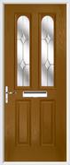 2 Panel 2 Arch Composite Door jewel glass