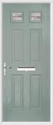 4 Panel 2 Square Composite Door regal corenet glass