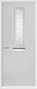 1 Square Composite Door bubbles glass