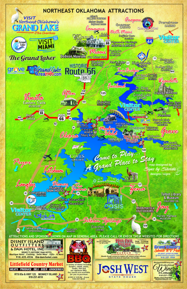northeast oklahoma attractions map