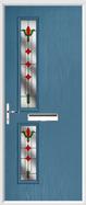 2 Square Composite Door fleur-de-lys glass