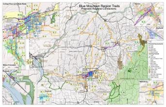Blue Mountain Region Trails Overview Map