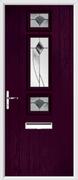 3 Square Strip Composite Door monza glass