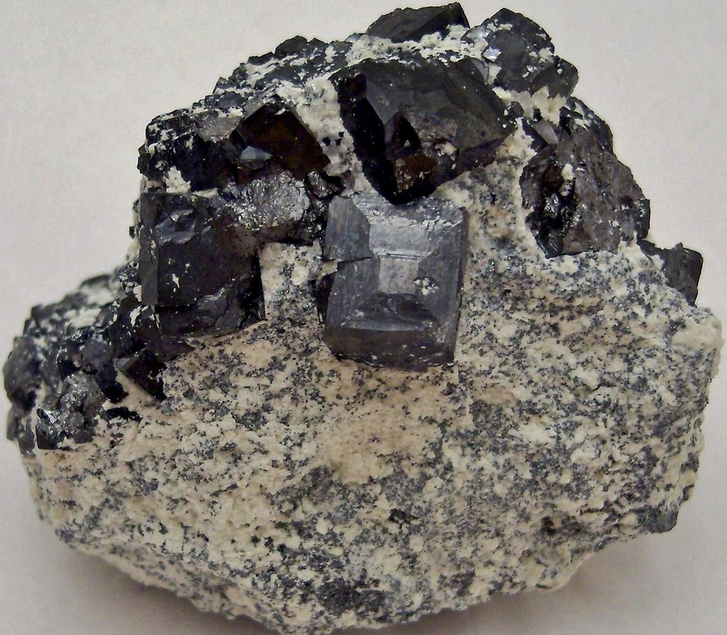 Magnetite cubic and tetrahexahedral modified, one time find in1990s, 2500' level, ZCA No. 4 Mine (St. Joe Mine), Balmat, Balmat-Edwards Zinc District. St. Lawrence County, New York, USA