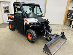 Bobcat 3650 Diesel EPS Full Cab Heat AC Plow Blower Forks Bucket