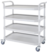 4 shelf largest plastic hospital trolley, medical carts