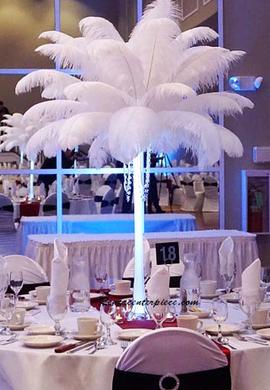 Ostrich Feather Centerpieces