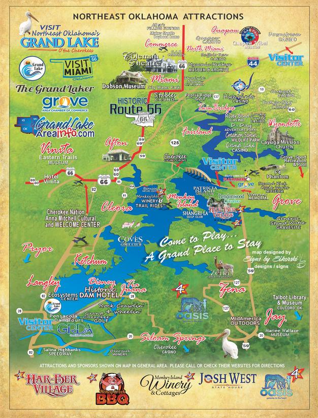 northeast oklahoma attractions map