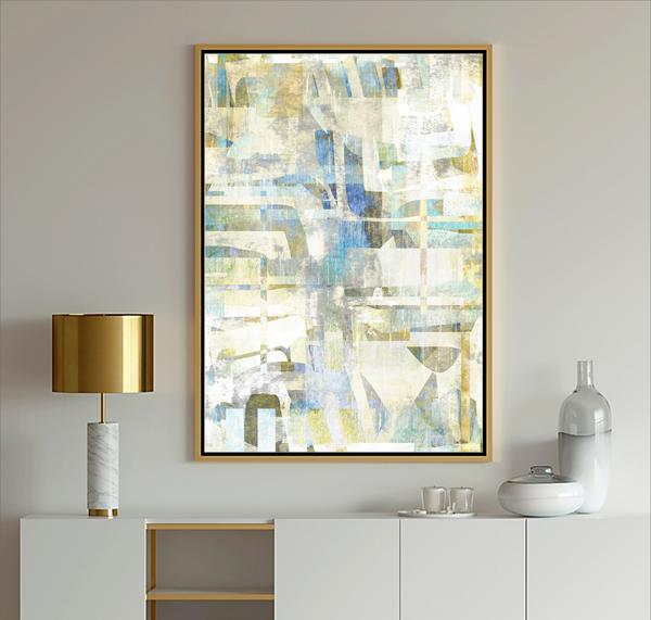 Beige and White abstract, #abstract art, #Blue, #wall Art, #Dubois Art