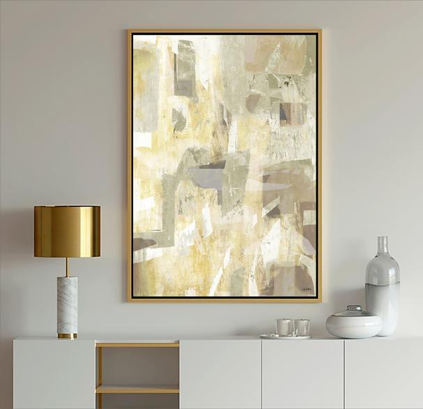 Gray and Beige Art painting with geometric shapes, #abstract art, #Dubois Art, #Gray art, #Organic Art