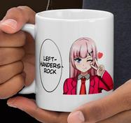 mug for left-handed girls with cute girl anime design