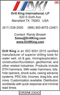 Hammers, Drill King International