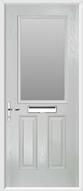 2 panel 1 square composite door obscure glass