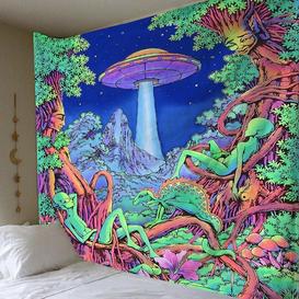 Alien psychedelic wall, furniture, bed cloth tapestry