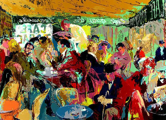 Leroy Neiman Cafe Rive Gauche