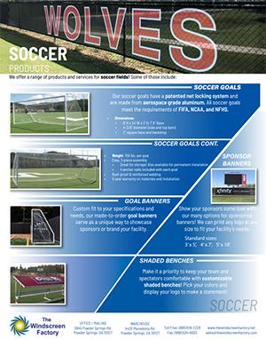 Soccer 1 Page PDF Flyer