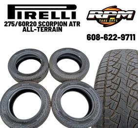 NEW TAKEOFF 275/60R20 PIRELLI SCORPION ATR ALL-TERRAIN TIRES SET 4