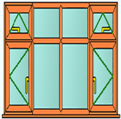 Style 86 oak window