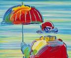 Peter Max Umbrella Man Serigraph