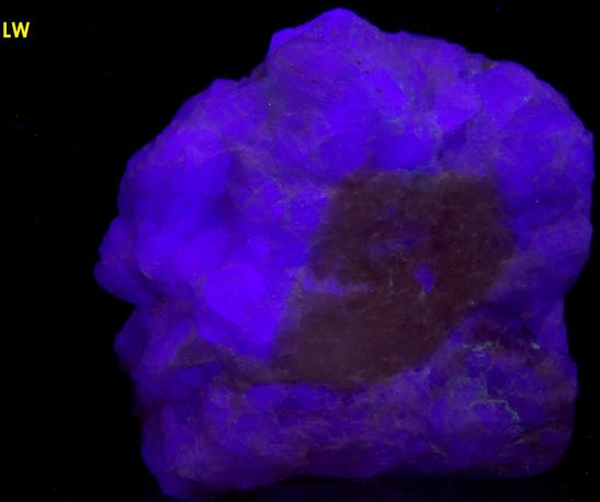 SW LW fluorescent FLUORITE and phosphorescent CALCITE - Nuevo Leon, Mexico