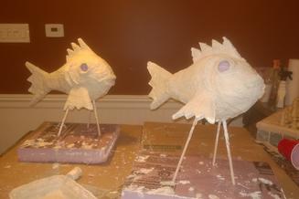 DIY Outdoor Paper Mache Nautical Fish Shaped Bird House. www.DIYeasycrafts.com